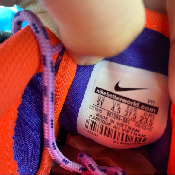 Nike Women’s size 6.5 Roshe one Lava purple orange running sneakers wmns shoes - Picture 11 of 11